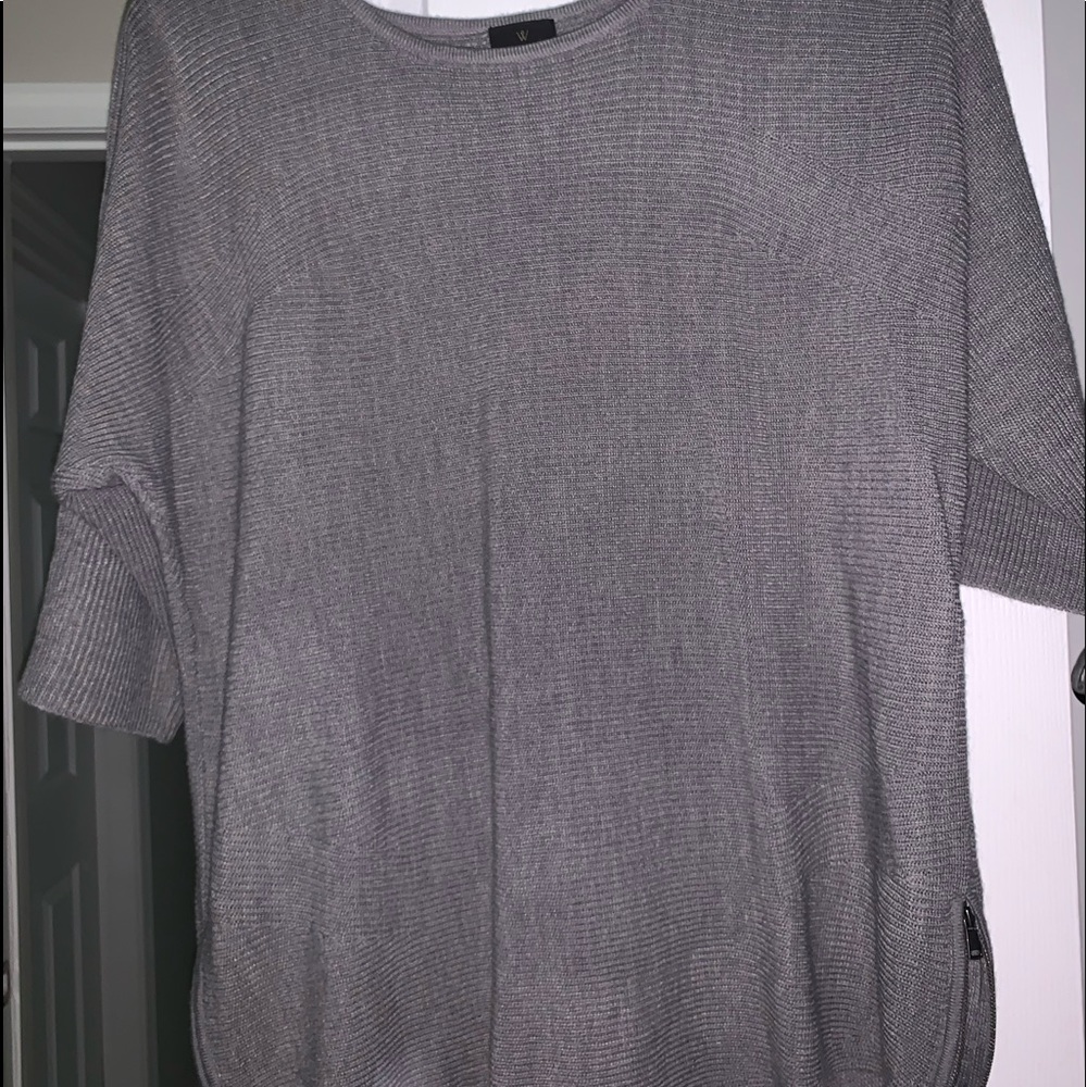 Women’s Gray 3/4 Sleeve Knit Top